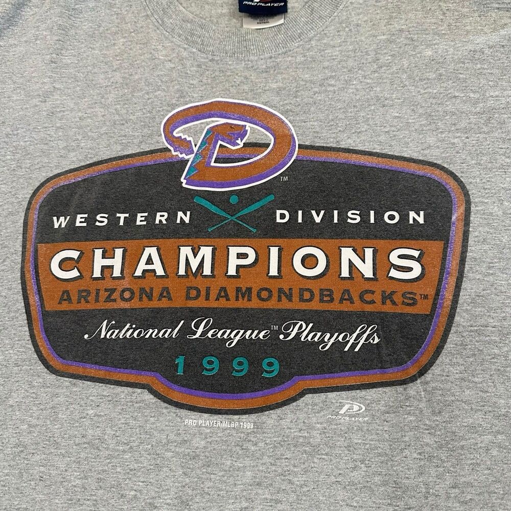 Vintage  Arizona Diamondbacks Western Division Champions T-Shirt Men XL 1999 - Picture 3 of 11